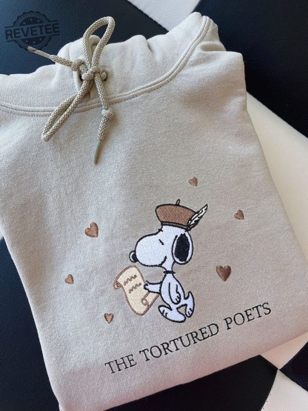 Snoopy The Tortured Poets Swiftie Ttpd Embroidery Merch Unique revetee 1