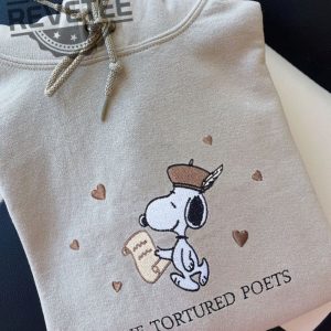 Snoopy The Tortured Poets Swiftie Ttpd Embroidery Merch Unique revetee 2