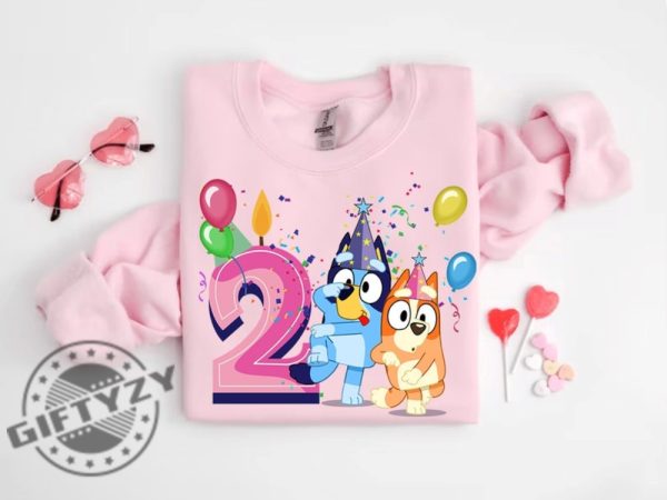 Personalized Bluey And Bingo Birthday Gift For Kids Party Shirt For Family giftyzy 2