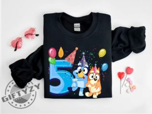 Personalized Bluey And Bingo Birthday Gift For Kids Party Shirt For Family giftyzy 3