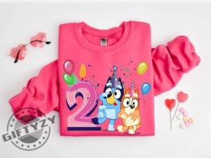 Personalized Bluey And Bingo Birthday Gift For Kids Party Shirt For Family giftyzy 5