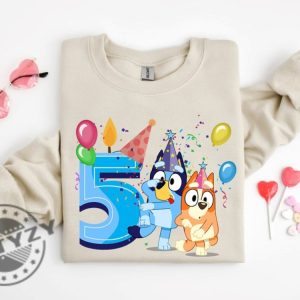 Personalized Bluey And Bingo Birthday Gift For Kids Party Shirt For Family giftyzy 6