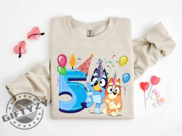 Personalized Bluey And Bingo Birthday Gift For Kids Party Shirt For Family giftyzy 6