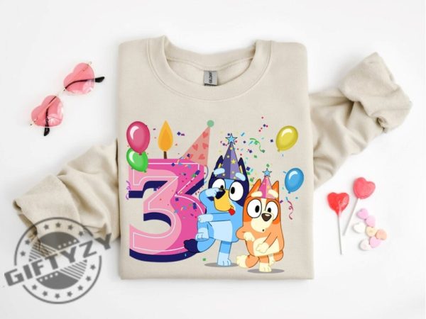 Personalized Bluey And Bingo Birthday Gift For Kids Party Shirt For Family giftyzy 8