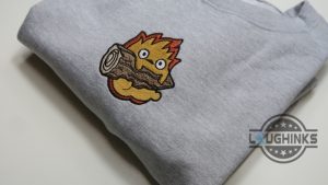 studio ghibli calcifer howls moving castle embroidered shirt sweatshirt hoodie premium quality laughinks 1