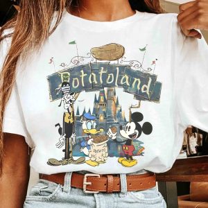 Vintage Mickey Goofy Donald Welcome To Potatoland Shirt Disney Mickey Friends Tee Magic Kingdom Disneyland Family Trip revetee 2