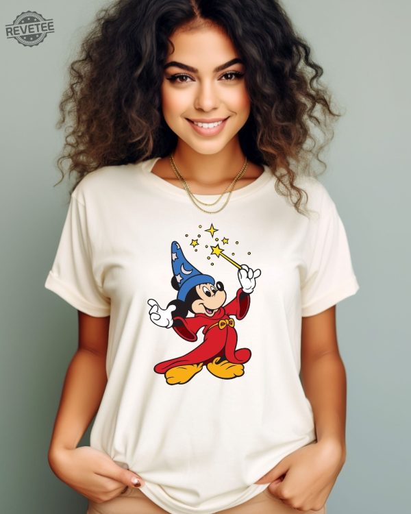 Vintages Mickey Mouse Wizard The Walt Disney Studios Wizard Mickey Mouse Disney Shirt Sorcerer Mickey Fantasia T Shirt revetee 4