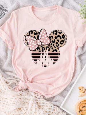 Minnie Shirt Disneyworld Shirts Animal Shirt Minnie Ear Shirt Leopard Cheetah Print Shirt Disney Shirt Disney Ear Shirt revetee 2