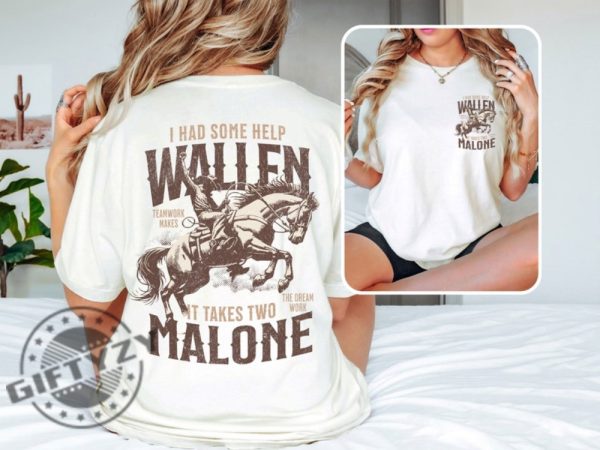 I Had Some Help Wallen And Malone Country Music Cowboy Shirt giftyzy 1 1