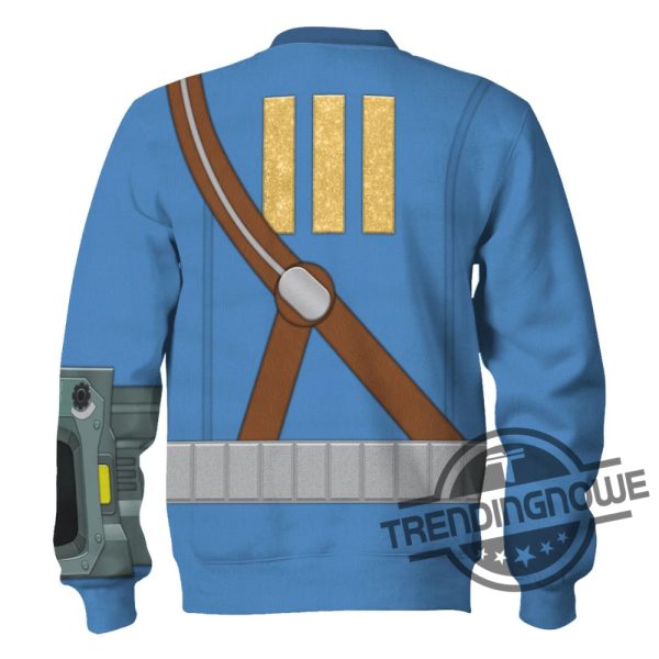 Fallout 4 Fo Nate Vault 111 Blue Uniform Shirt 3D Cosplay Fallout 4 Fo Nate Vault 111 trendingnowe 2