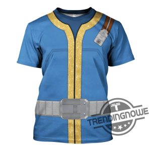 Fallout 4 Fo Nate Vault 111 Blue Uniform Shirt 3D Cosplay Fallout 4 Fo Nate Vault 111 trendingnowe 4