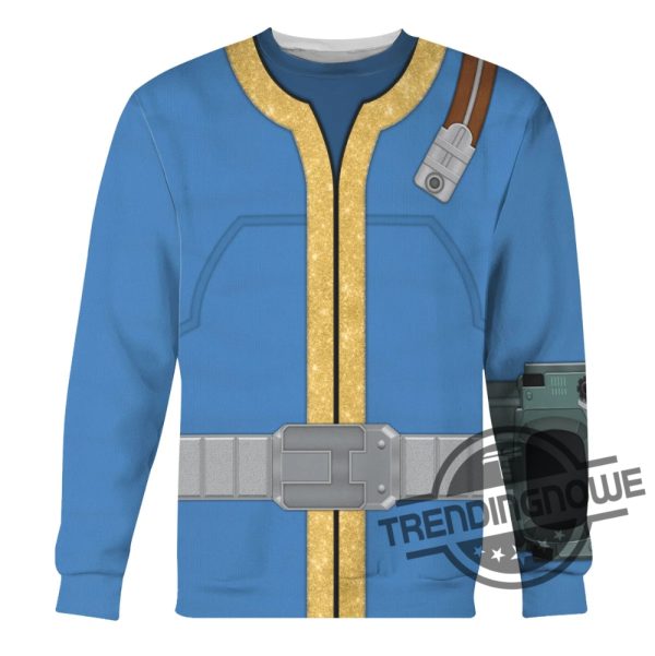 Fallout 4 Fo Nate Vault 111 Blue Uniform Shirt 3D Cosplay Fallout 4 Fo Nate Vault 111 trendingnowe 5