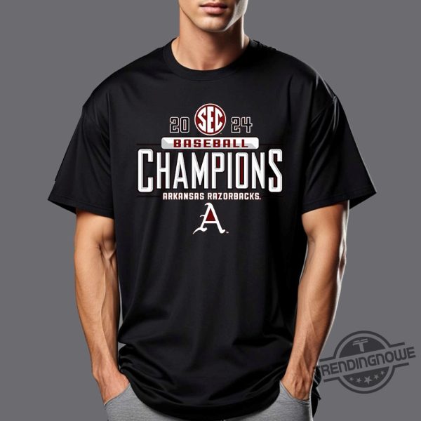 Arkansas Razorbacks 2024 Shirt Arkansas Razorbacks 2024 Sec West Baseball Regular Season Champions Locker Room Shirt trendingnowe 3