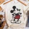 Cute Disney Mickey Mouse Pose Classic Sketch Shirt Magic Kingdom Holiday Unisex T Shirt Family Birthday Gift Adult Kid Toddler Tee Unique revetee 1
