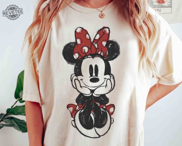 Cute Disney Mickey Mouse Pose Classic Sketch Shirt Magic Kingdom Holiday Unisex T Shirt Family Birthday Gift Adult Kid Toddler Tee Unique revetee 4
