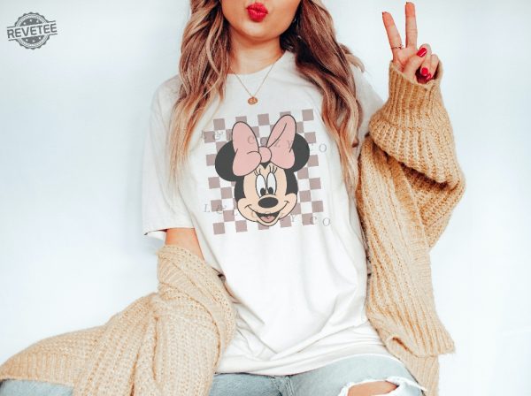 Minnie Checkered Shirt Minnie Mouse Shirt Disney Trip Shirt Disneyland Shirt Disneyworld Shirt Family Shirt Unique revetee 1