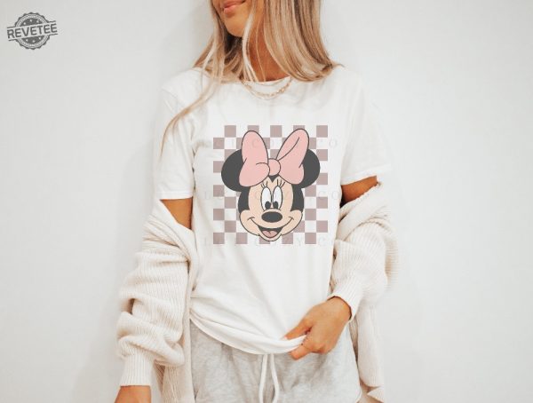 Minnie Checkered Shirt Minnie Mouse Shirt Disney Trip Shirt Disneyland Shirt Disneyworld Shirt Family Shirt Unique revetee 2