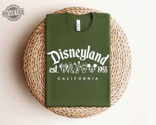 Retro Mickey And Friends Disneyland Est 1955 T Shirt Disneyland Shirt 2022 Family Vacation Shirt Minnie Donald Pluto Shirt Unique revetee 1