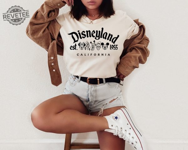 Retro Mickey And Friends Disneyland Est 1955 T Shirt Disneyland Shirt 2022 Family Vacation Shirt Minnie Donald Pluto Shirt Unique revetee 4