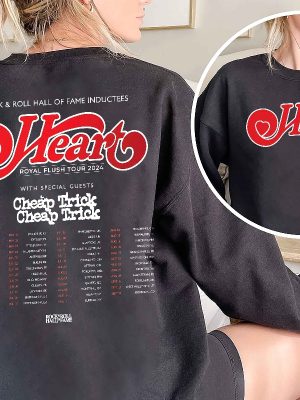 Heart Royal Flush Tour 2024 Tour Shirt Heart 2024 Concert Shirt Heart Rock Band Royal Flush Tour Merch Heart Band Fan Gift Unique revetee 4