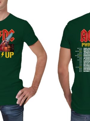 Acdc Band Acdc Rock Music Band Pwr Up Pwr Up Tour 2024 With Pwr Tour Dates Shirt Unique revetee 3