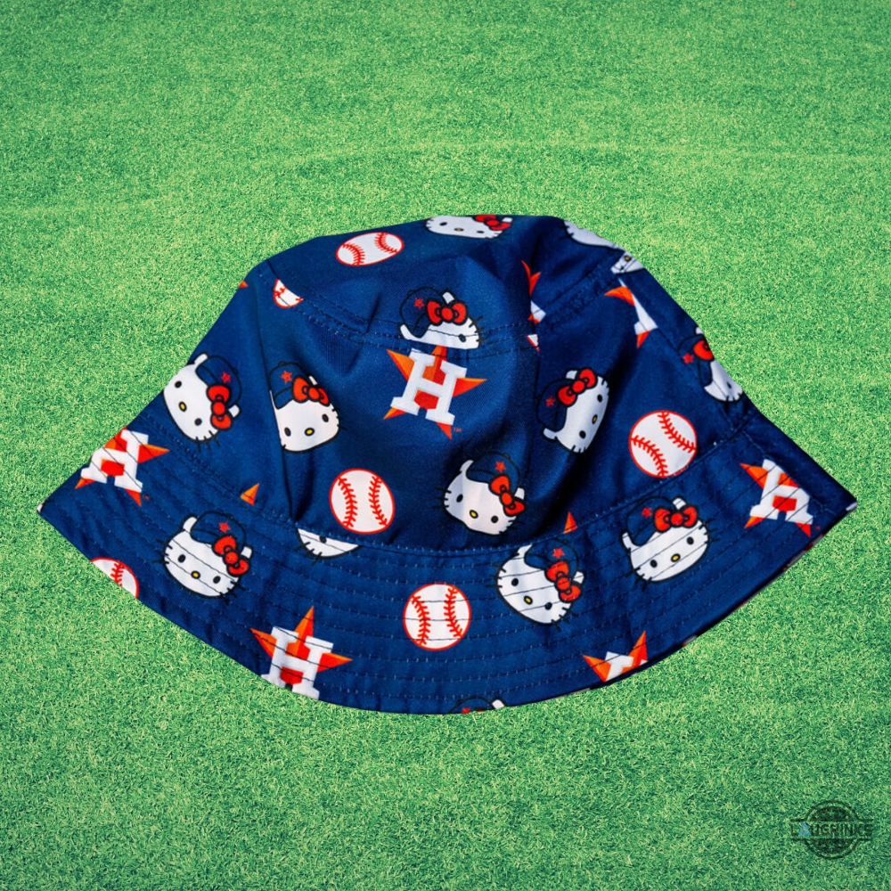 Hello Kitty Night Astros Bucket Hat 2024 Trendy And Stylish Sanrio Baseball Gift For Fans