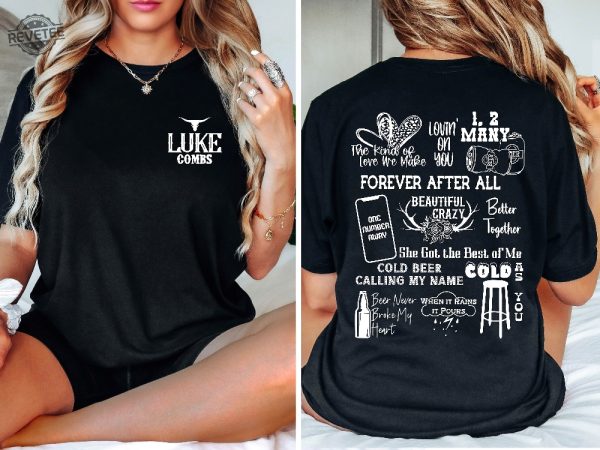 Luke Combs Shirt Country Music Shirt Cowgirl Shirt Combs World Tour Bullhead Shirt Luke Combs Fan Gift Shirt Western Tee Unique revetee 1