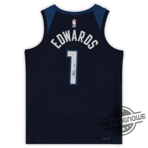 Anthony Edwards Jersey Anthony Edwards Minnesota Timberwolves Autographed Nike 2022 2023 Icon Swingman Jersey trendingnowe 1