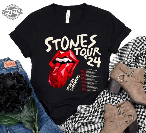 The Rolling Stones Hackney Diamonds Tour 2024 Schedule List Shirt Rolling Stones 2024 Hackney Diamonds Tour Shirt Rolling Stones Concert Nyc revetee 1