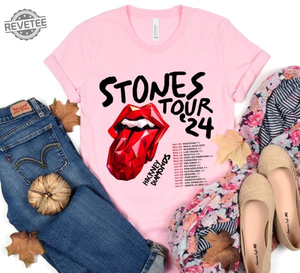 The Rolling Stones Hackney Diamonds Tour 2024 Schedule List Shirt Rolling Stones 2024 Hackney Diamonds Tour Shirt Rolling Stones Concert Nyc revetee 3