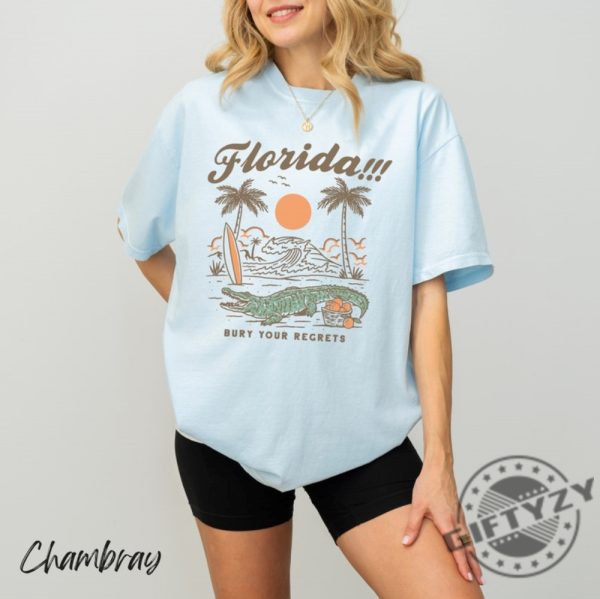 Florida Tortured Poets Taylor Florence Tropical Bury Regrets Aesthetic Swiftie Shirt giftyzy 6
