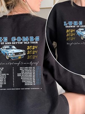 Luke Combs 2024 Tour Shirt Luke Combs Growin Up Tour Shirt Retro Luke Combs Country Design Shirt Unique revetee 3