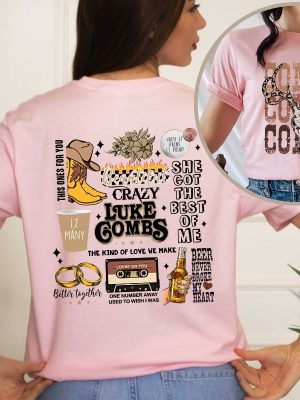 Combs Bullhead Shirt Two Side Print Country Music Shirt Luke Combs World Tour 2024 Cowboy Combs Cowgirl Tee Unique revetee 3