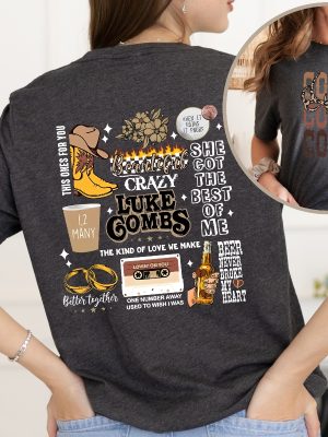 Combs Bullhead Shirt Two Side Print Country Music Shirt Luke Combs World Tour 2024 Cowboy Combs Cowgirl Tee Unique revetee 5