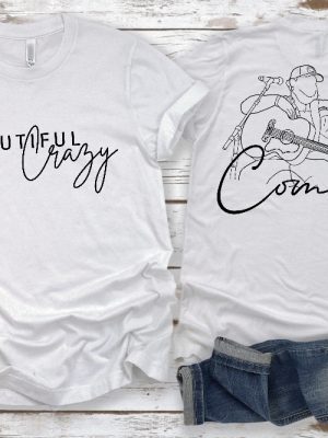 Luke Combs Beautiful Crazy Shirt Luke Combs Shirt Western Graphic Tee Country Music Shirt Western Shirt Concert Shirt Unique revetee 2