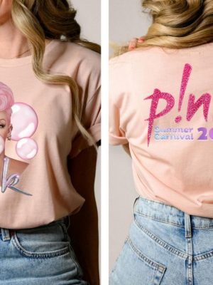 P Nk Pink Singer Summer Carnival 2024 Tour Shirt Pink Fan Lovers Shirt Trustfall Album Shirt Pink Summer Carnival 2024 Unique revetee 2