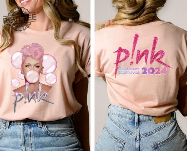 P Nk Pink Singer Summer Carnival 2024 Tour Shirt Pink Fan Lovers Shirt Trustfall Album Shirt Pink Summer Carnival 2024 Unique revetee 2