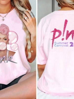 P Nk Pink Singer Summer Carnival 2024 Tour Shirt Pink Fan Lovers Shirt Trustfall Album Shirt Pink Summer Carnival 2024 Unique revetee 5