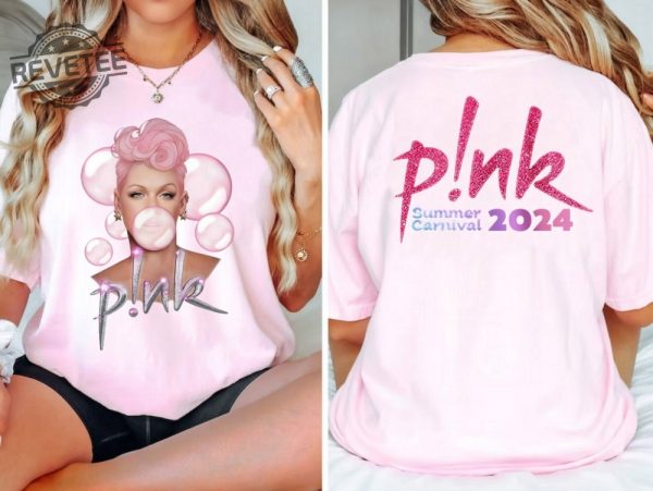 P Nk Pink Singer Summer Carnival 2024 Tour Shirt Pink Fan Lovers Shirt Trustfall Album Shirt Pink Summer Carnival 2024 Unique revetee 5