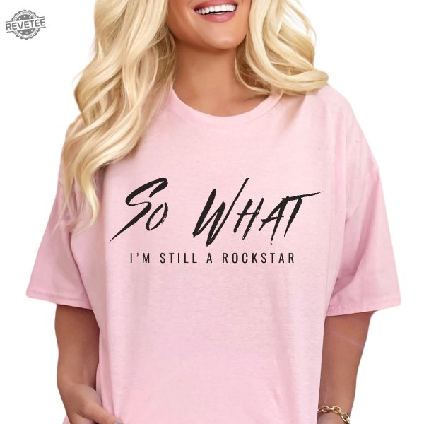 Summer Carnival 2024 Tour T Shirt Song Lyrics Tee Pink Tour Merch Gift For Fan So What Im Still A Rockstar Unique revetee 2