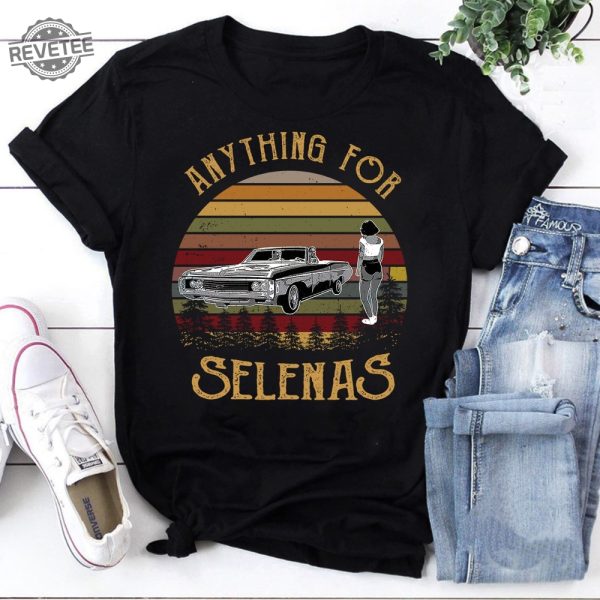 Retro Anything For Selenas Sunset T Shirt Selena Shirt La Reina Del Tejano Shirt Selena Quintanilla Shirt Selena Quintanilla T Shirt revetee 1