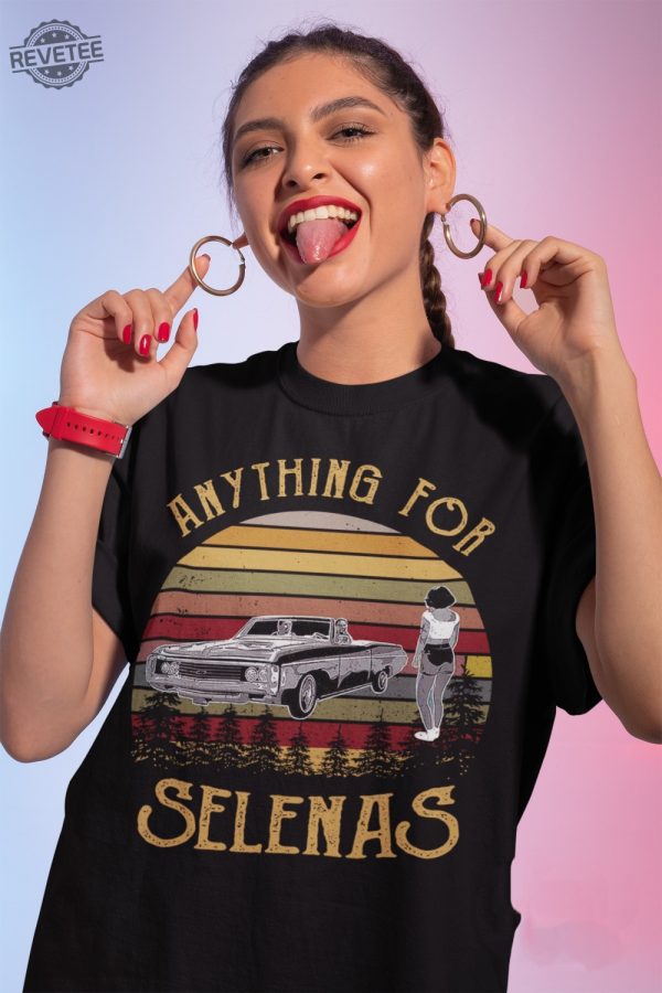 Retro Anything For Selenas Sunset T Shirt Selena Shirt La Reina Del Tejano Shirt Selena Quintanilla Shirt Selena Quintanilla T Shirt revetee 4