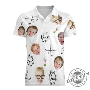 Custom Fathers Day Golf With Face Shirt giftyzy 4