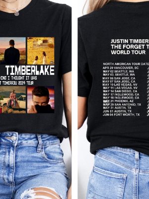 2024 Justin Timberlake Tour Shirt Forget Tomorrow World Tour Hoodie Justin Timberlake Concert Group Shirt Unique revetee 3 1