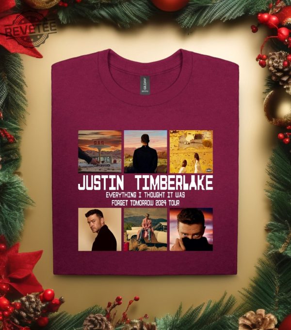 2024 Justin Timberlake Tour Shirt Forget Tomorrow World Tour Shirt Unisex Graphic Shirt Justin Timberlake Montana House Unique revetee 1