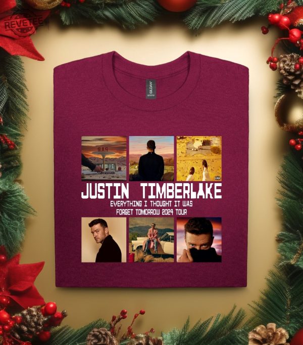 2024 Justin Timberlake Tour Shirt Forget Tomorrow World Tour Shirt Unisex Graphic Shirt Justin Timberlake Montana House Unique revetee 3
