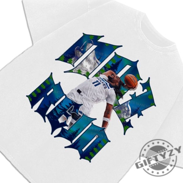 Naz Reid Anthony Edwards Wolves Custom Design Graphic Shirt giftyzy 4