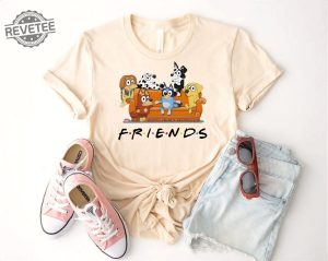 Friends Bluey T Shirt Bluey Cartoon Tee Friends Of Bluey Shirt Animation Fans Top Friends Bluey T Shirt Unique revetee 3