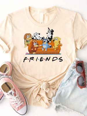 Friends Bluey T Shirt Bluey Cartoon Tee Friends Of Bluey Shirt Animation Fans Top Friends Bluey T Shirt Unique revetee 3