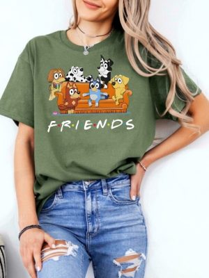 Friends Bluey T Shirt Bluey Cartoon Tee Friends Of Bluey Shirt Animation Fans Top Friends Bluey T Shirt Unique revetee 6